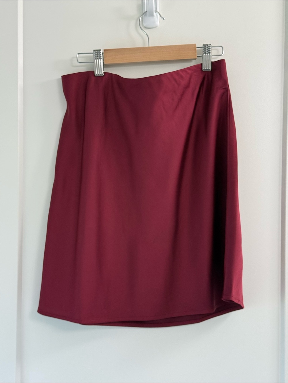 JCrew Women's Bias Cut Mini Burgundy A-Line Skirt